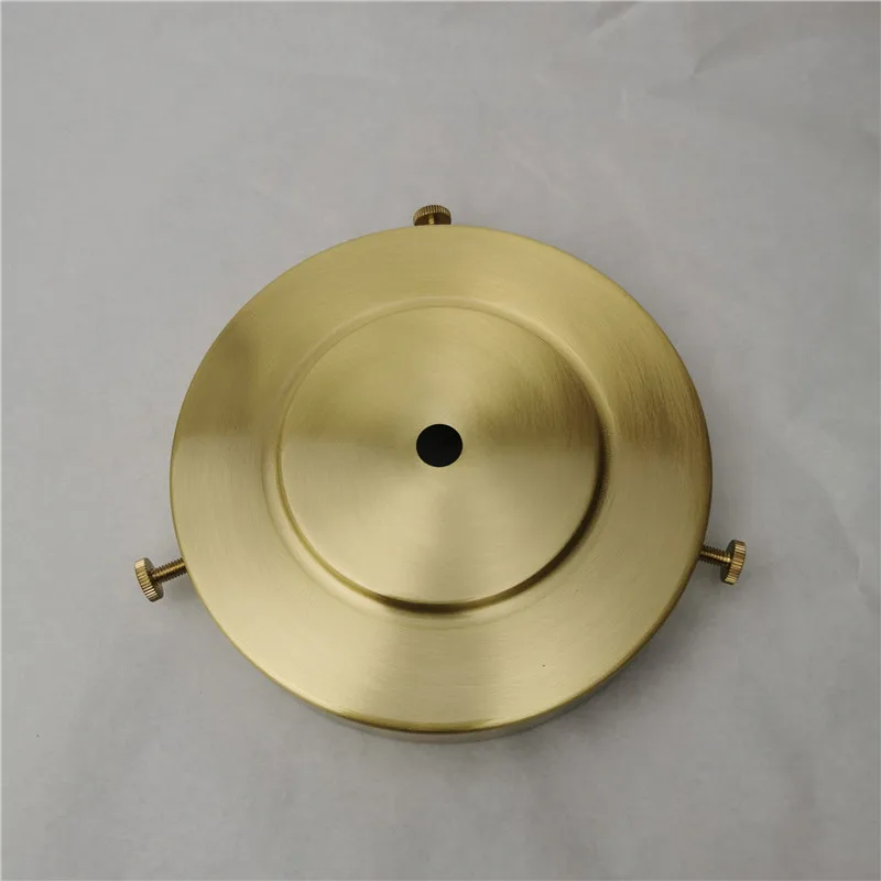 Base de Lámpara de Escritorio de Latón con Pulido de Acabado, con 3 Orificios para Tornillos, Placa de Techo, Procesamiento Personalizable de Accesorios de Cobre