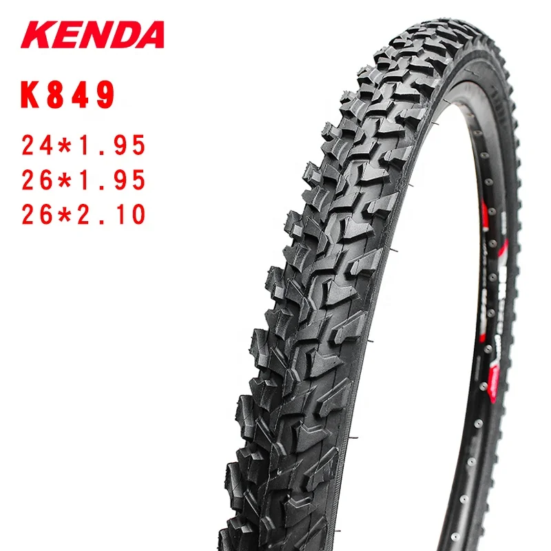 2 uds KENDA K849 24/26 pulgadas montaña MTB neumático de bicicleta BMX 24*1,95/26x1,95/2,1 negro rojo línea gruesa neumático de campo traviesa