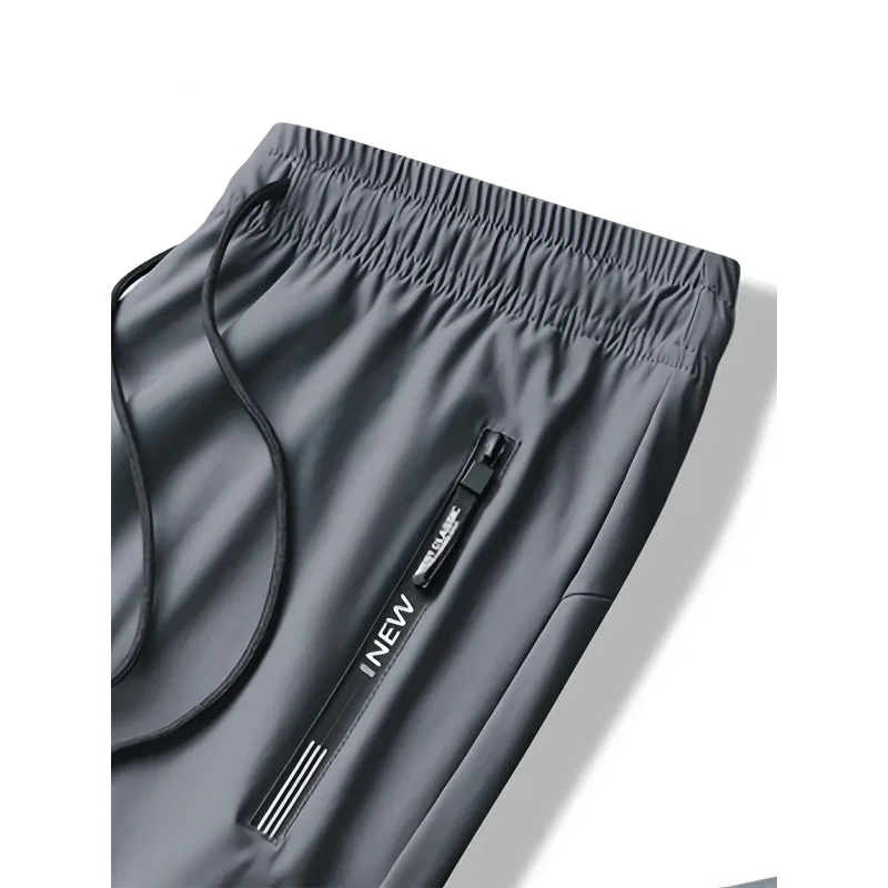 2 Piezas de Pantalones Deportivos Transpirables de Secado Rápido para Hombre, Tela Elástica de Nailon y Spandex, Pantalones Rectos para Gimnasio y Running