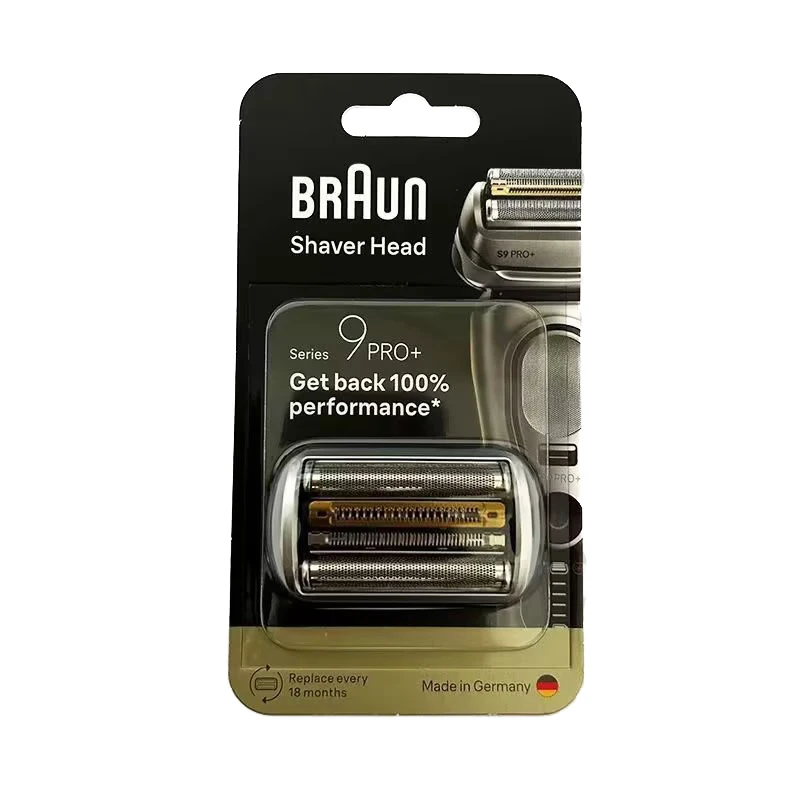 Braun 96M Serie 9 Pro+ Afeitadora eléctrica Cabezal de afeitado Pieza de afeitadora de repuesto Compatible con todas las maquinillas de afeitar Braun Serie 9