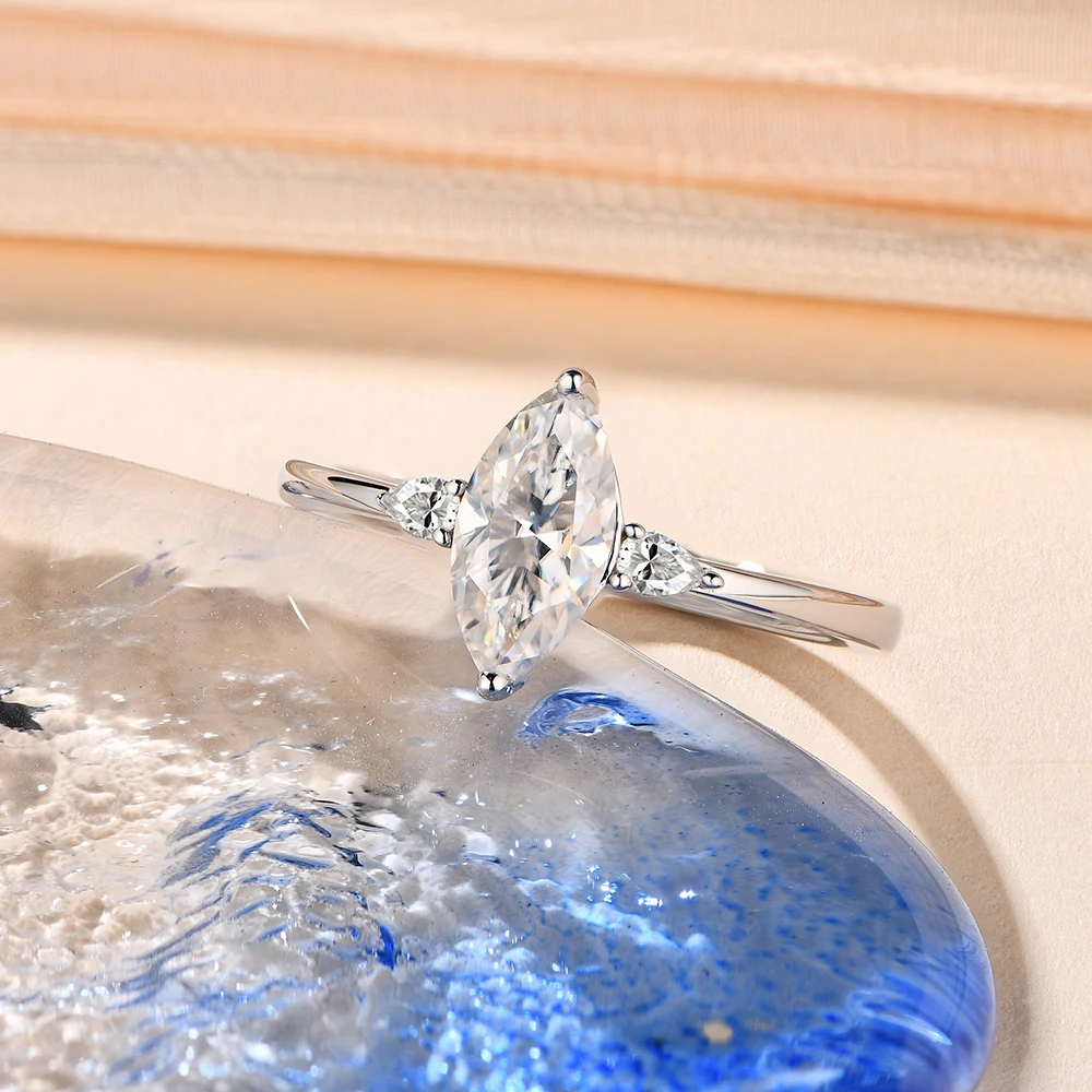 ATTAGEMS-Anillo de moissanita 2023 para hombre y mujer, Sortija de plata de ley 925 auténtica, joyería fina de aniversario, regalo de boda, 1 quilate