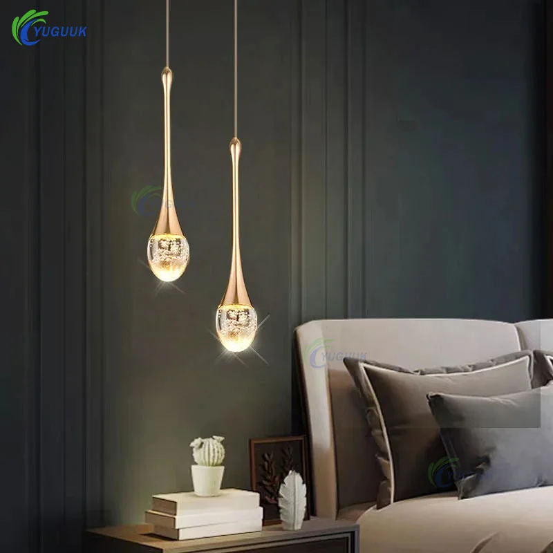 Luces colgantes de cristal de burbujas modernas para interiores, lámpara colgante para cocina, Isla, comedor, sala de estar, Bar, cafetería, decoración del hogar