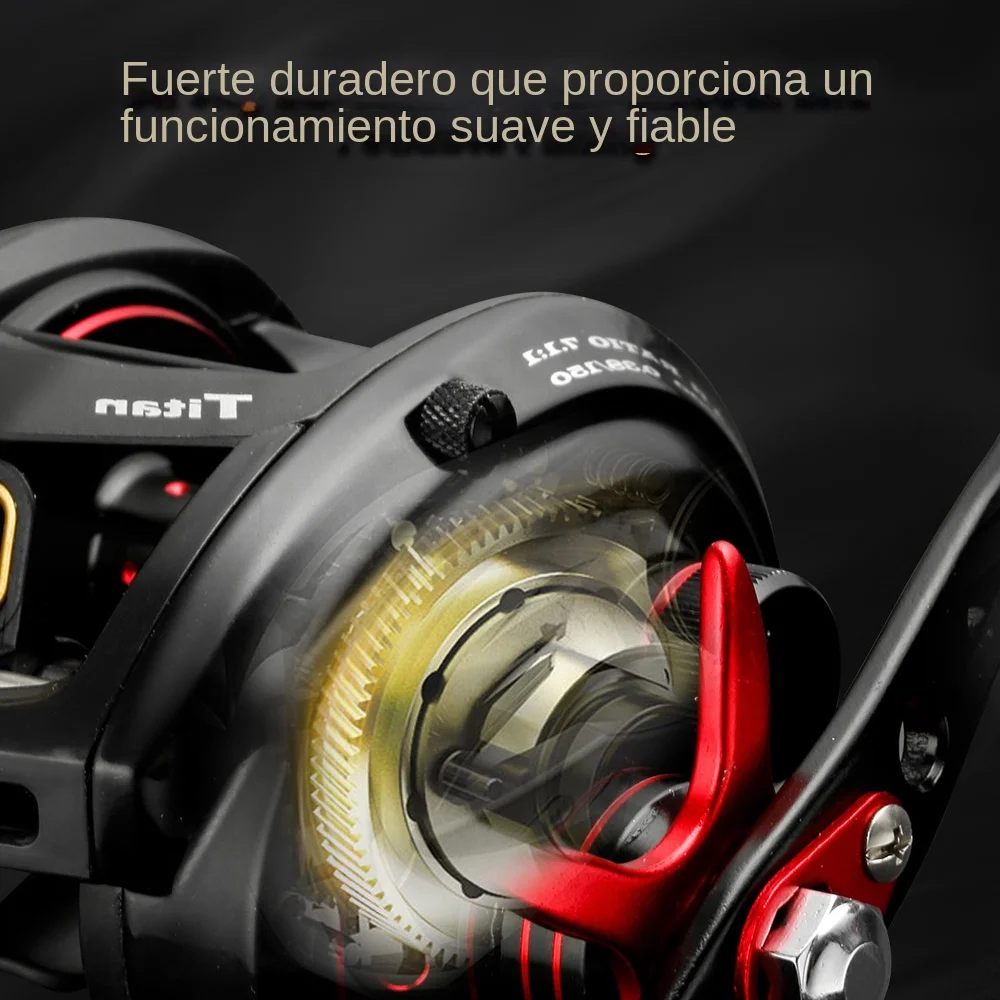 Carrete de pesca JOHNCOO MT200 carrete de fundición de cebo juego grande 13kg arrastre máximo carrete de pesca de jigging 11 + 1 BB 7,1: 1 carrete de Baitcasting