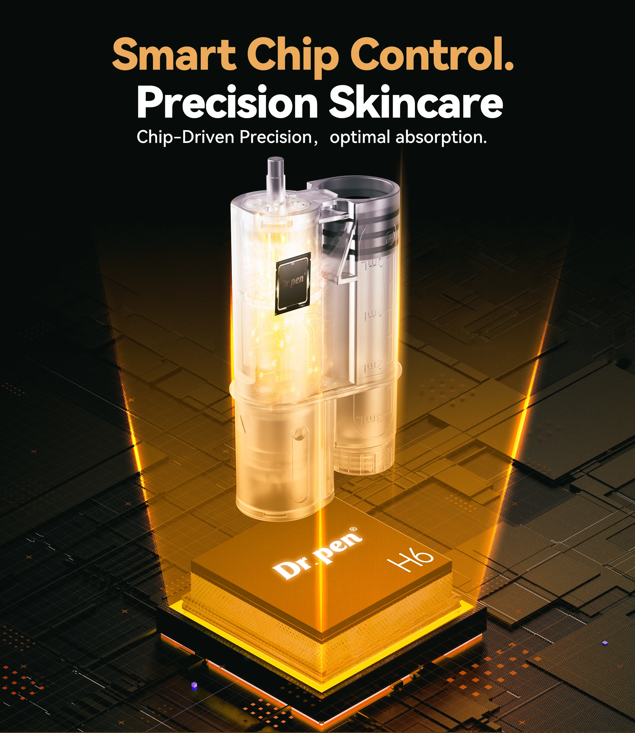 Cartucho Profesional Dr.pen H6 con Microagujas 18/36/42/Nano, Aplicador de Suero para Microneedling con Sistema Anti-Reflujo