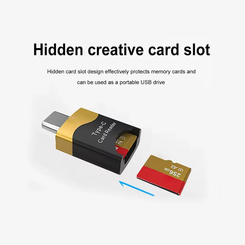 Adaptador OTG tipo C a Micro-SD TF, lector de tarjetas de alta velocidad, lector de tarjetas de memoria inteligente para Huawei, Samsung, portátil