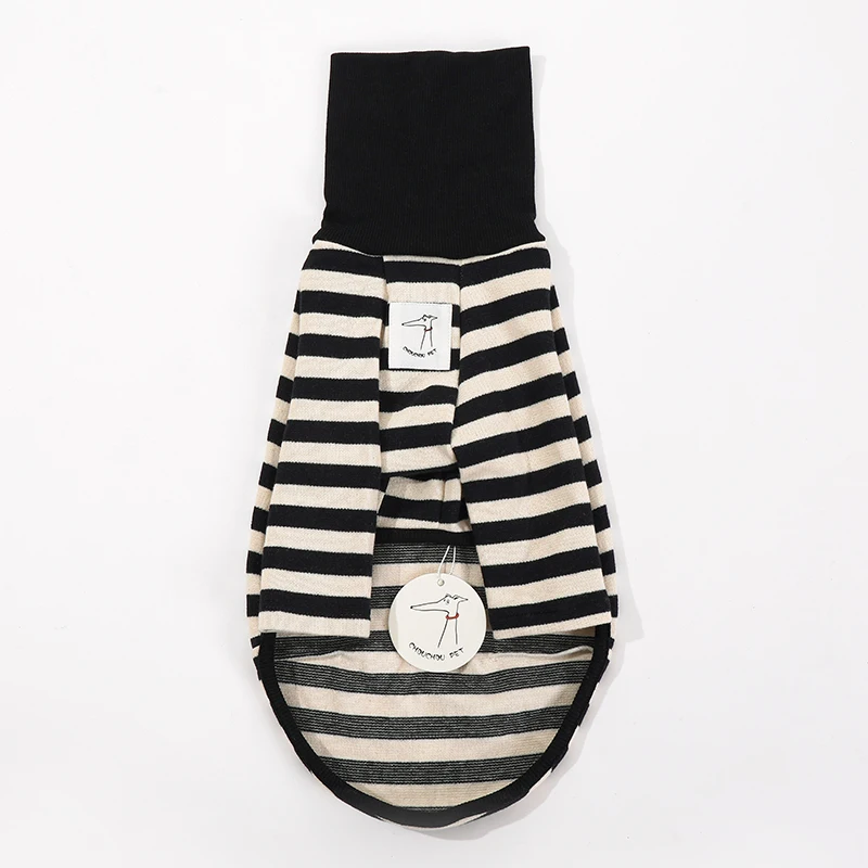 Ropa a rayas blancas y negras para mascotas, nueva ropa italiana para perros de primavera y verano, camisa para parejas, ropa para perros y gatos, cachorros