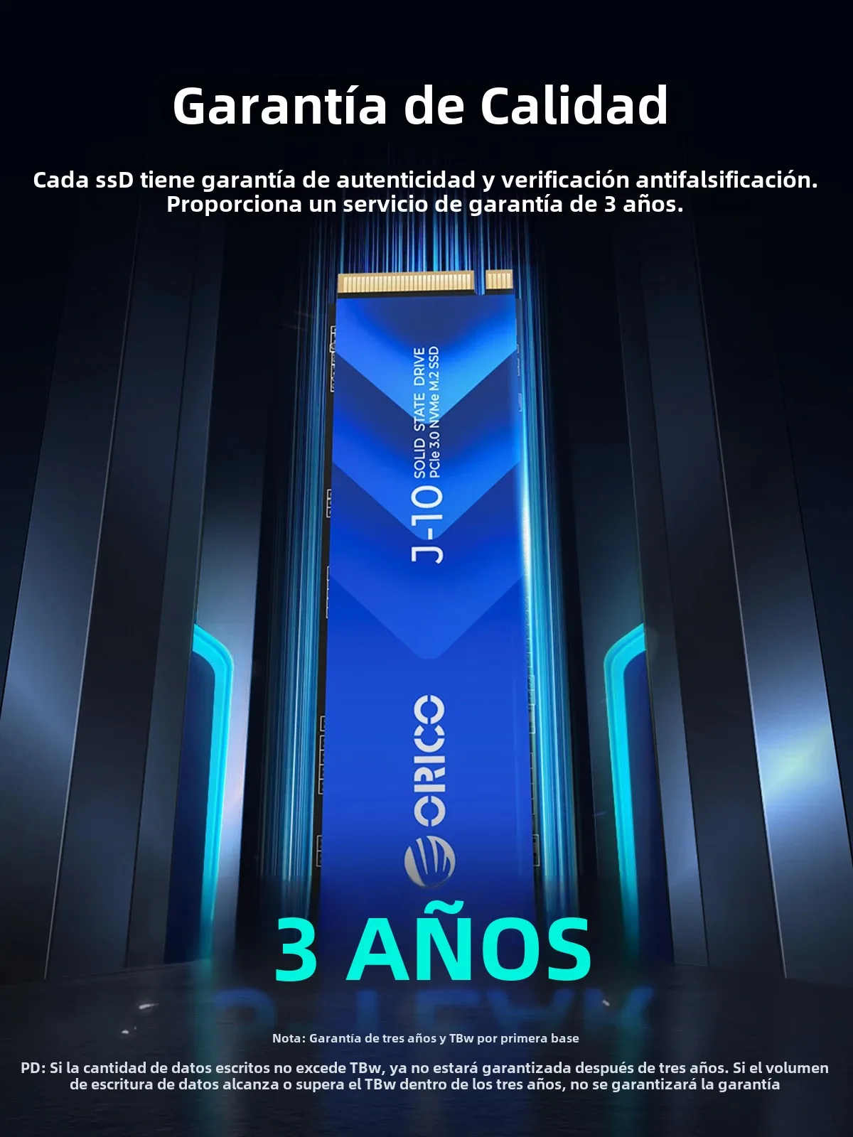 ORICO J10 M.2 NVMe SSD PCIe 3,0 SSD 3100MB/S M.2 M Key 2280 Unidad de estado sólido interna para editor de audio 1TB 2TB 4TB