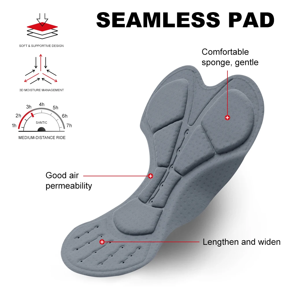Santic, pantalones cortos de verano para ciclismo de descenso para hombre, pantalones cortos reflectantes informales para bicicleta de montaña, pantalones cortos de secado rápido para ciclismo KM24C05188