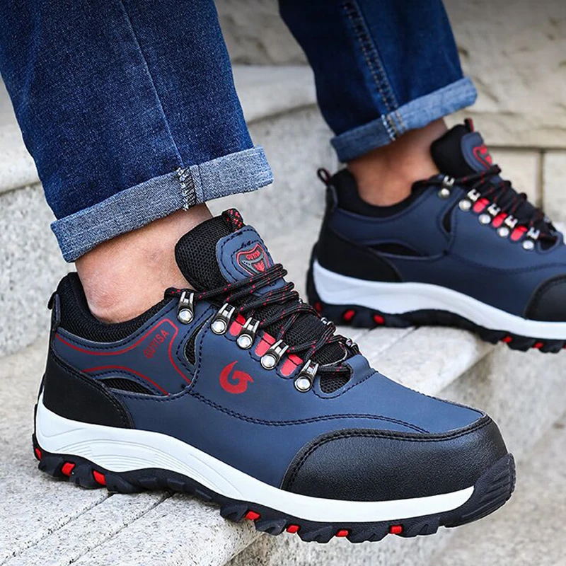 Zapatos con punta de acero para hombre, botas de seguridad para el trabajo, zapatillas de deporte, zapatos de seguridad para el trabajo a prueba de pinchazos, botas de seguridad para hombre, zapatos de trabajo