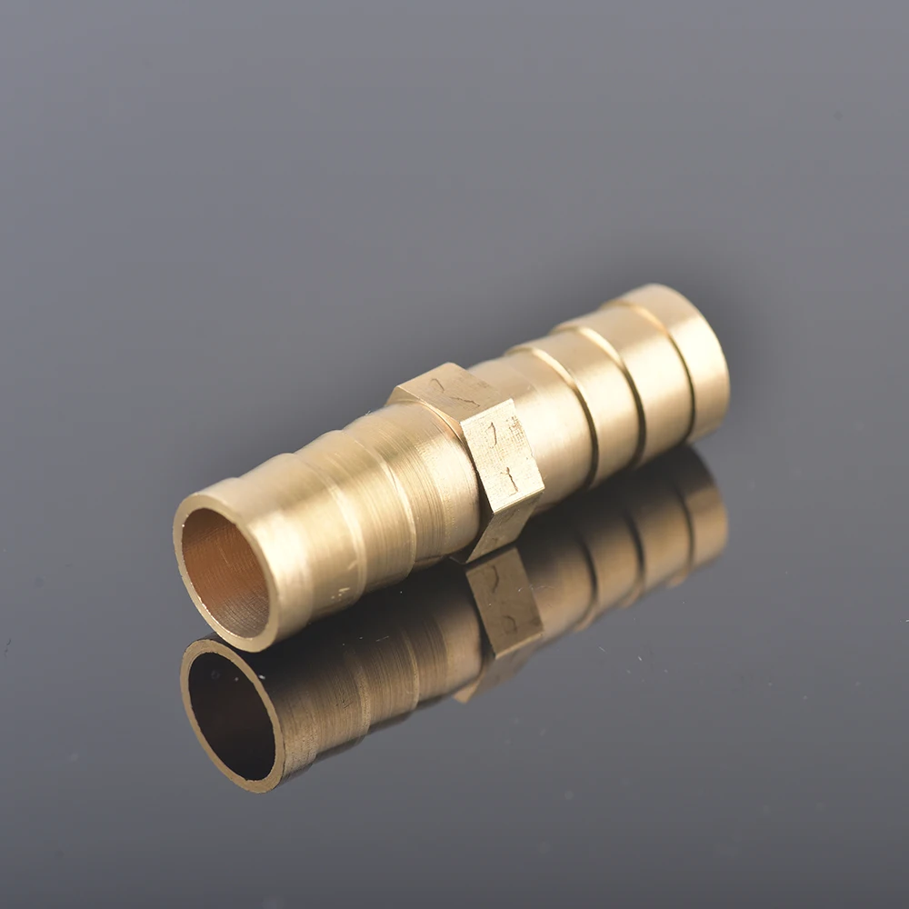 Junta de manguera recta con púas de latón para riego de jardín, diámetro exterior de 6mm,8mm,10mm,12mm, tubería de aire, combustible, agua, tubo de Gas, accesorio de manguera de acuario
