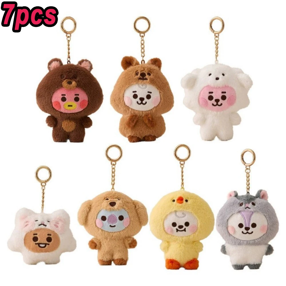 //BT21 Koya Chimmy Lindo Llavero de Peluche de Dibujos Animados Kawaii, Llavero Decorativo de Personaje de Anime Creativo de Alto Valor