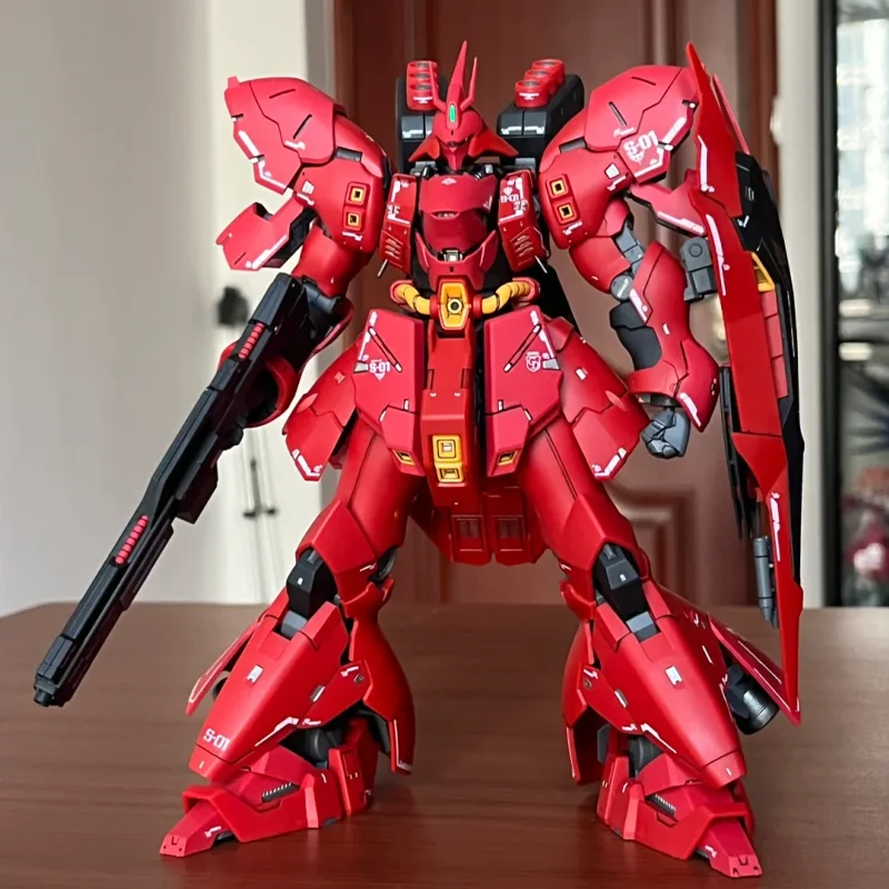 Sazabi RG 1/144 Kit de Montaje de Robot, Figuras de Acción, Juguetes de Rompecabezas para Niños, Regalo Coleccionable, Adorno de Escritorio, Muñeco con Adhesivos de Agua