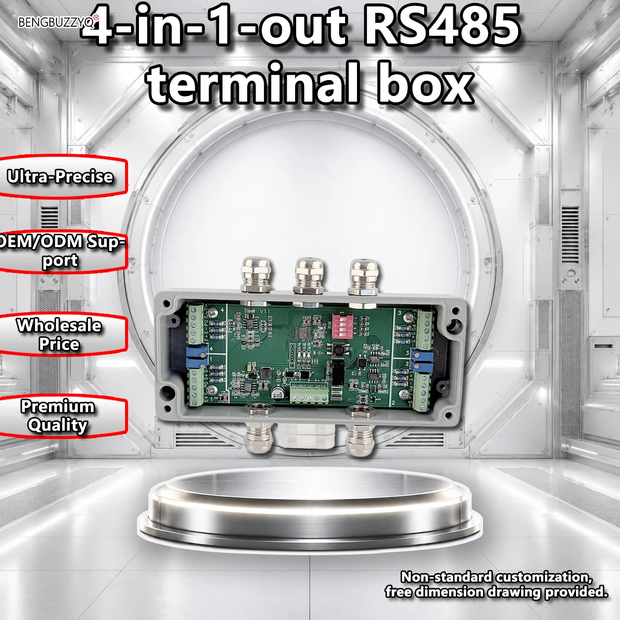 Módulo de Pesaje Industrial RS485 de 4 Vías, Transmisor de Sensor Digital, Amplificador de Escala de Calibración de Alta Velocidad para DCS PLC