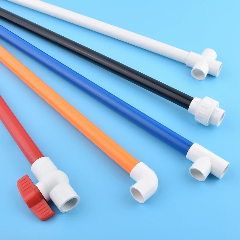 Conector de Tubería de PVC 20~50mm Blanco para Riego de Jardín, Conexión Directa, Codo, Unión, Abrazadera de Tubería, Junta Cruzada, Válvula de Bola para Acuario