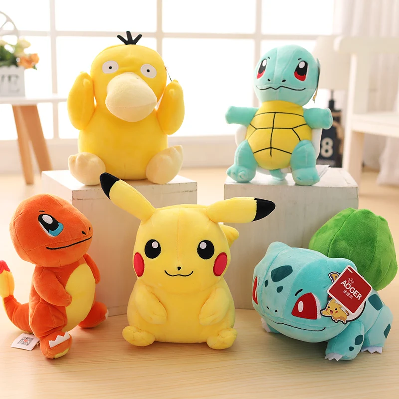 Peluche de Pokémon, Pikachu, Charizard, Gengar, Squirtle, Espeon, Glaceon, Umbreon, juguetes de dibujos animados suaves, regalo.