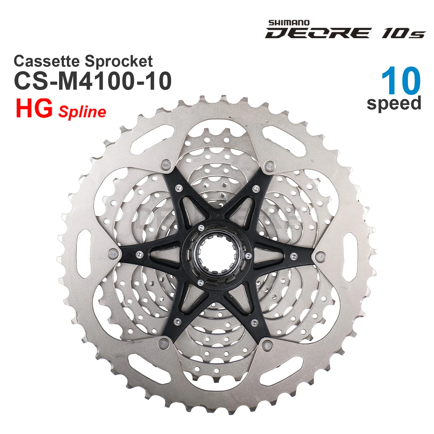 SHIMANO DEORE M4100 Piñón de casete de 10v CS-M4100-10 10 velocidades - HYPERGLIDE -11-46T, 11-42TOriginal