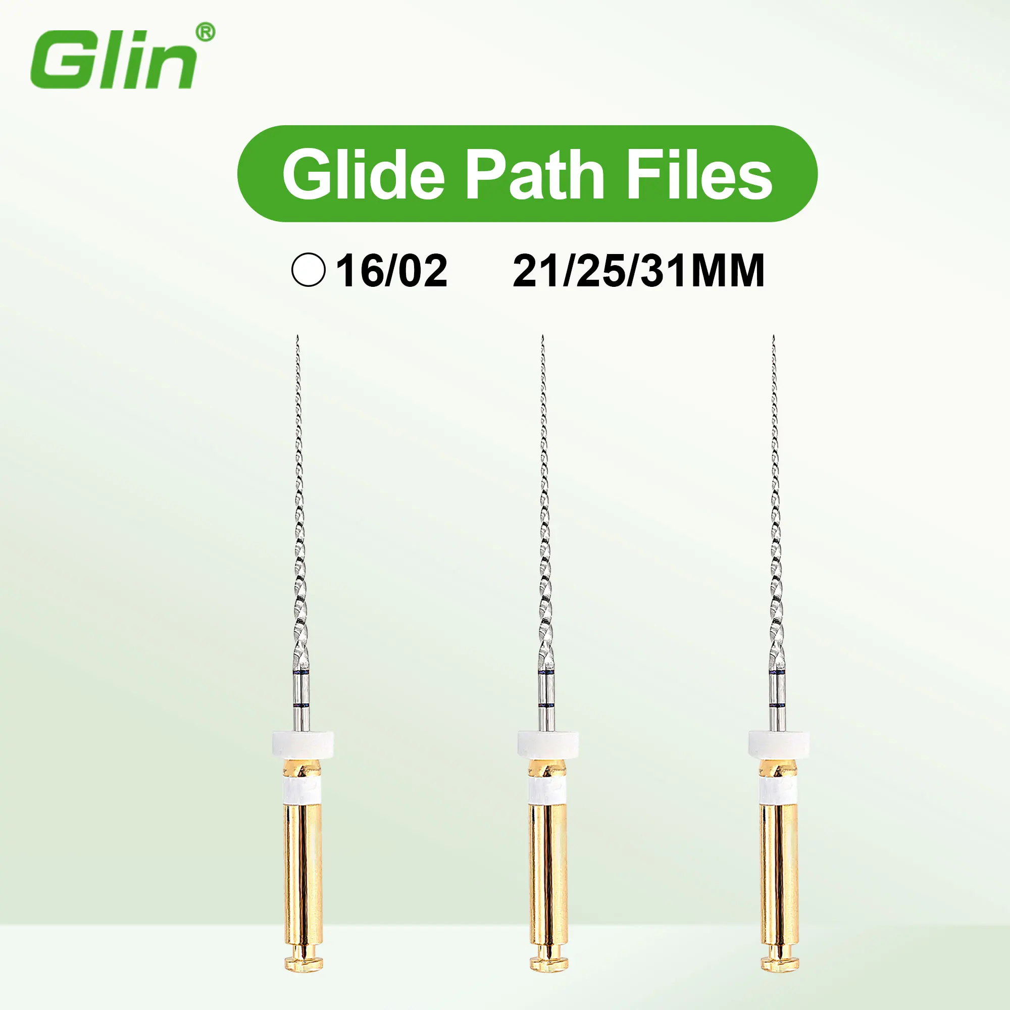 Limas de deslizamiento dental Glin, limas de endodoncia, deslizador 21/25 mm, limas rotatorias de endodoncia, materiales dentales, odontología