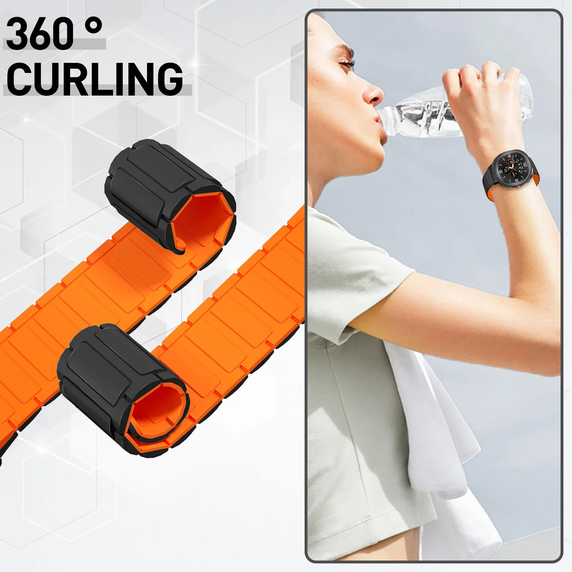 Correa Magnética Original de Silicona para Samsung Galaxy Watch 9 8 44mm 40mm, Correa Deportiva Suave para Galaxy Watch 8 Classic 46mm