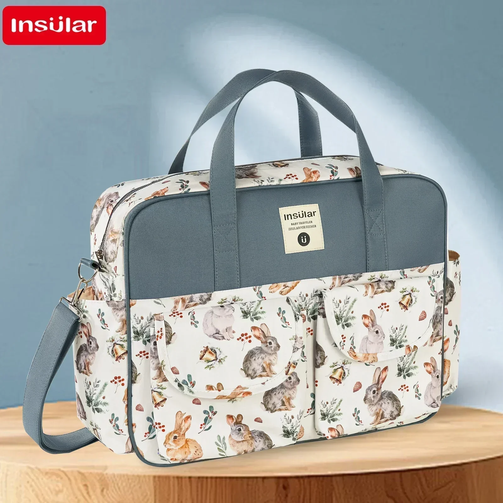 Bolsa de pañales de mamá para bebés, organizador de gran capacidad, impermeable, de gran apertura, bandolera de mensajero de viaje, bolsa de pañales para bebés
