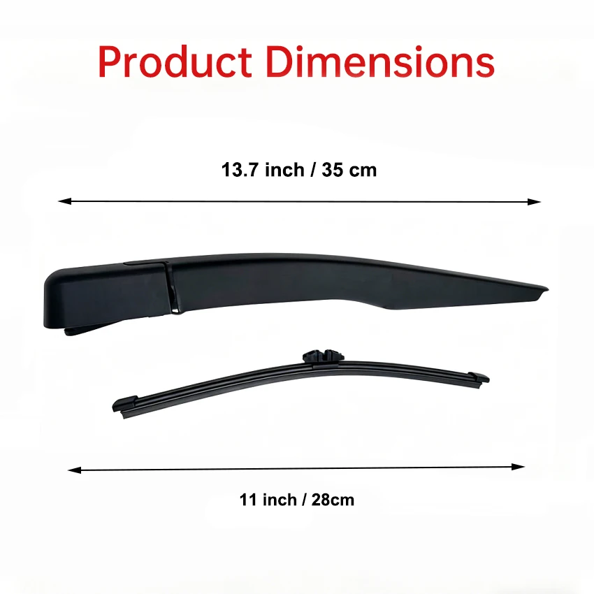 Brazo y Cuchilla del Limpiaparabrisas Trasero para Ford Explorer 2011-2018, Accesorios para Limpiar Ventanas de Automóviles, Limpiaparabrisas Traseros BB5Z17526C, BB5Z17528F
