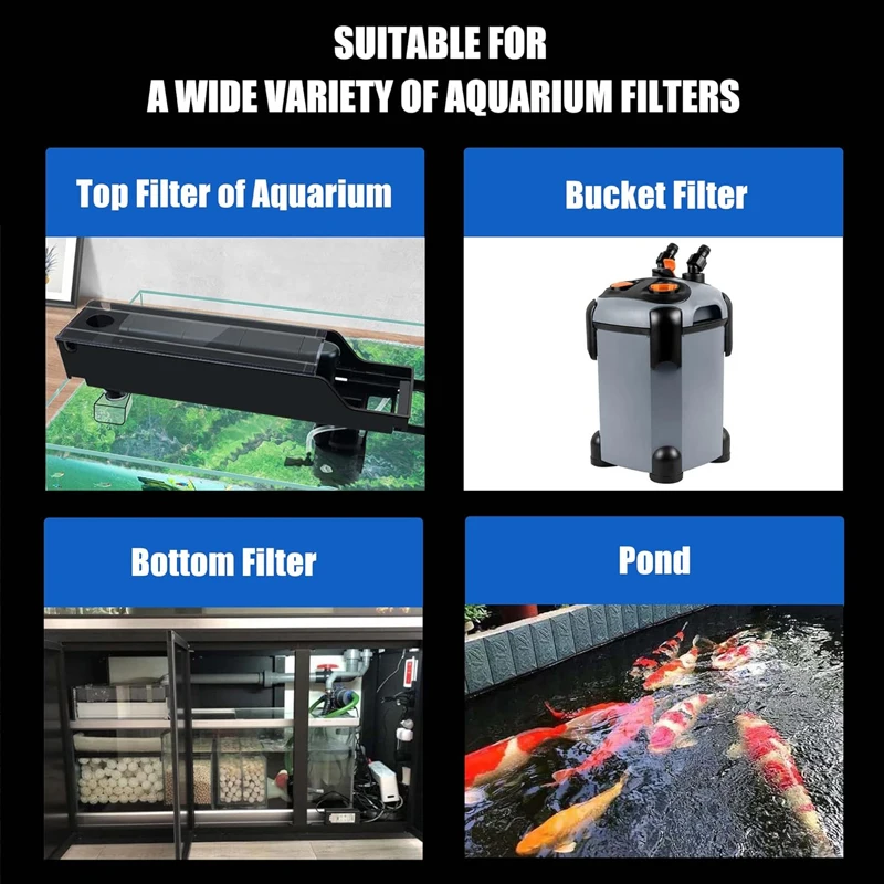 Almohadilla de esponja de filtro de panal de acuario reutilizable de 8 capas, medios de filtro bio fuertes para pecera y estanque, fácil de cortar y limpiar