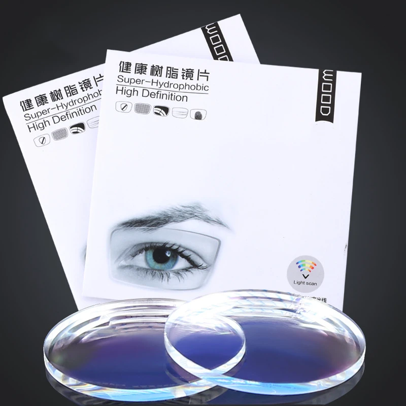 MOMOJA 1,61 MR-8 lente Ultra resistente alta definición resistente al desgaste Anti-ultravioleta lente de luz azul para gafas sin montura