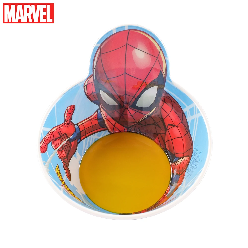 Tazón de Melamina Oficial de los Vengadores, Resistente al Calor e Irrompible, con Diseño de Spider-Man, Hulk y Thor, para Cereal, Sopa o Desayuno, Ideal para Regalo