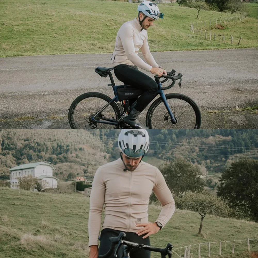 Ykywbike-Camiseta de ciclismo de invierno para hombre, ropa térmica de lana para bicicleta de montaña, camisetas cálidas de manga larga, chaqueta para bicicleta de carretera