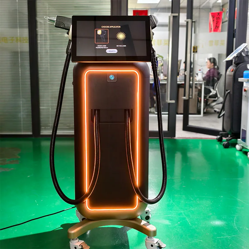 Máquina Láser de Diodo 2 en 1 Portátil de Alta Potencia Comercial de 808 nm y 755 nm de la Mejor Calidad 2026 para Depilación y Rejuvenecimiento de la Piel
