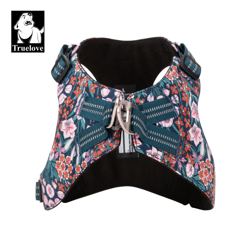 Arnés para Mascotas Truelove, Arnés Floral para Perros, Tipo Chaleco, Cadena para Pasear Perros, para Cachorros y Gatos Pequeños y Medianos, de Algodón Estampado TLH1912