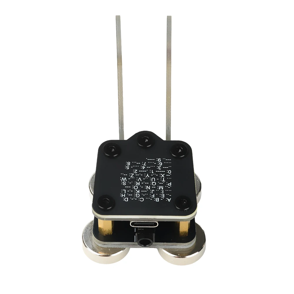 Entrenador automático CW Keyer con PCB 4 bases magnéticas Nd llave Morse de doble paleta para práctica de radioaficionado