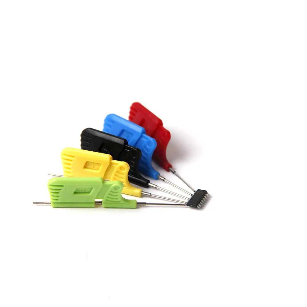 Chip IC Universal de 10 piezas, micro IC clamp SOP SOIC TSSOP TSOP SSOP MSOP PLCC QFP TQFP LQFP SMD IC Chip pin Clip DIP logic analizador