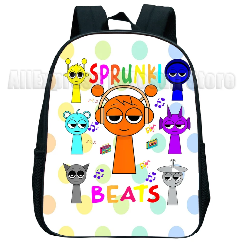 Sprunki Mochila para niños de guardería Incredibox Mochila de dibujos animados para niños y niñas Mochila Infantil Mini mochilas para niños