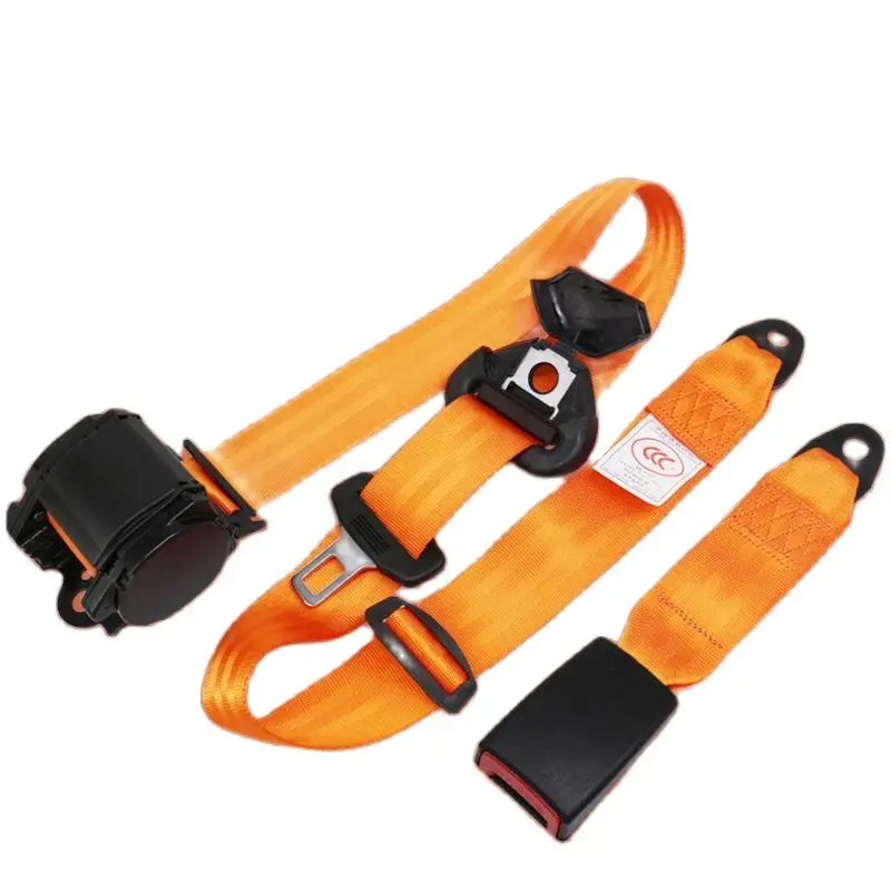 Cinturones de seguridad retráctiles ajustables universales, cinturón de seguridad de tres puntos, cinturón de seguridad telescópico automático para automóvil