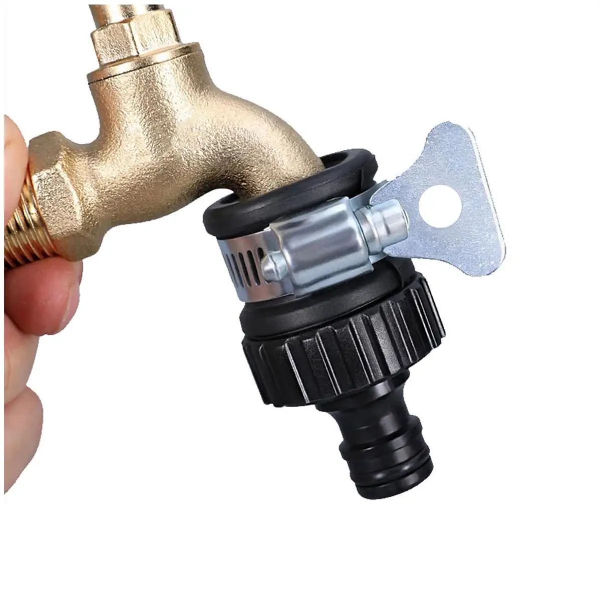 Adaptador de grifo de agua Universal duradero, accesorio de manguera de plástico, grifo de conexión rápida para lavado de coches, riego de jardín, 2 uds.