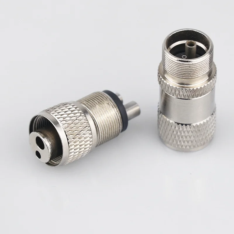 Adaptador de pieza de mano Dental, acoplador de conector de turbina, cambiador de 2/4 agujeros, piezas de repuesto para instrumentos de dentista, accesorios de herramientas, equipo