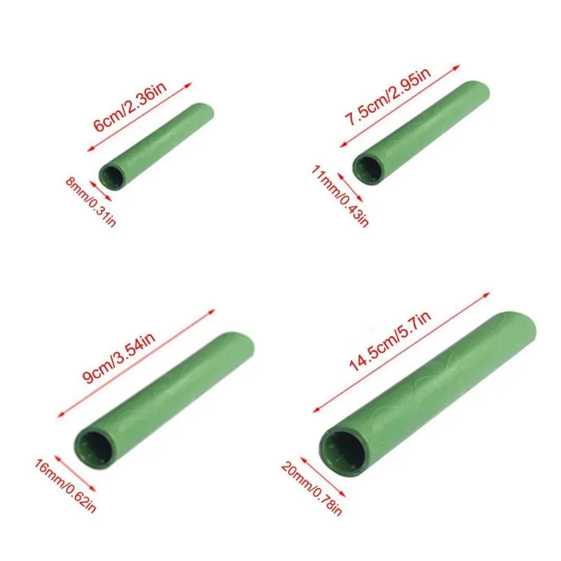 Soporte para plantas de jardinería, tubo de conexión, enredaderas, planta trepadora, estacas de 8/11/16/20mm, conector de palo de injerto, herramienta de jardín, 10 Uds.