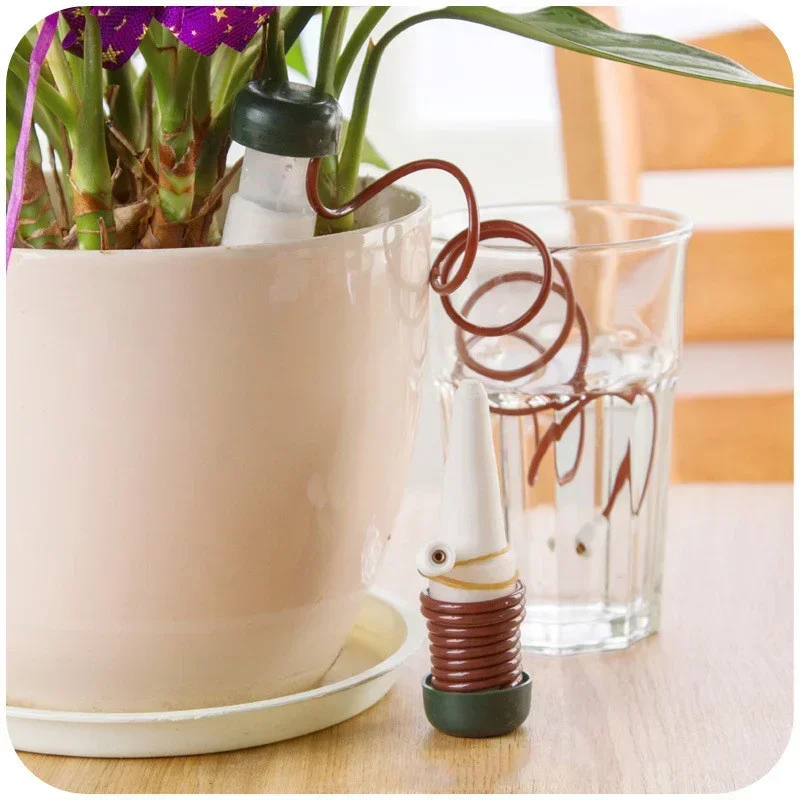 Dispositivo de riego automático con maceta de flores, herramienta de jardinería por goteo, 1/2/3/4 piezas