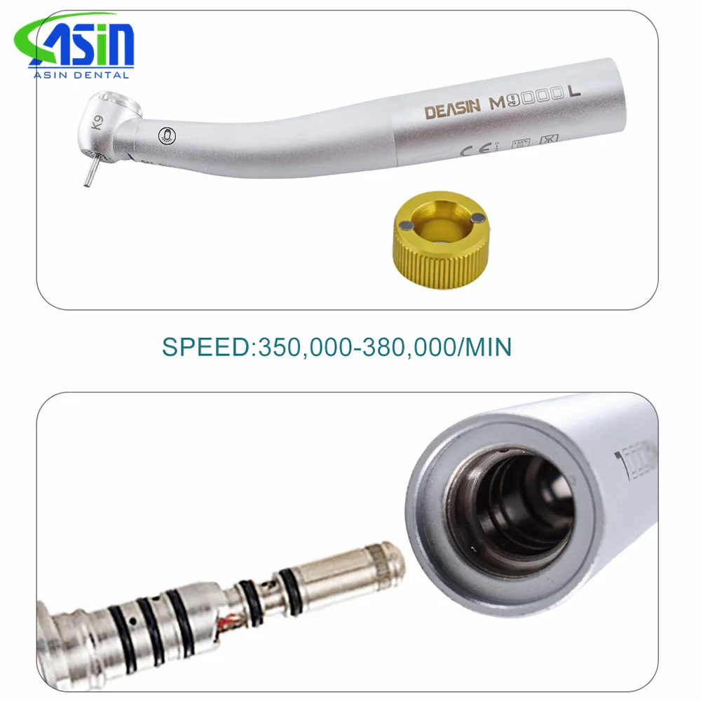 Pieza de mano de turbina de aire de alta velocidad LED de fibra óptica M900L para dentista, herramienta súper potente de acoplamiento rápido Kavo