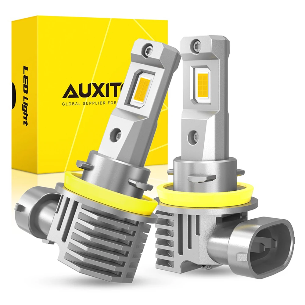 AUXITO 2 Piezas 16000LM H8 H11 Bombillas LED CSP para Faros Antiniebla HB4 9006 9005 HB3 Lámpara LED para BMW Toyota 6500K Blanco Amarillo