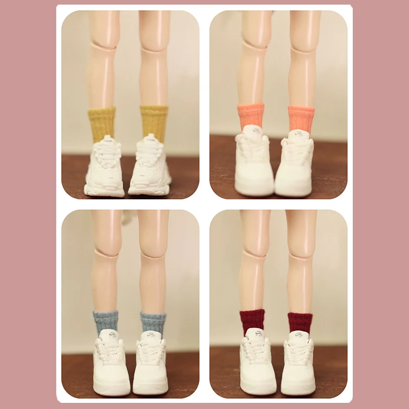 Un par de calcetines para muñecas Blyth, calcetines cortos de Color caramelo a la moda para Blyth Licca Azone OB24 1/6, accesorios para muñecas, regalos para niños
