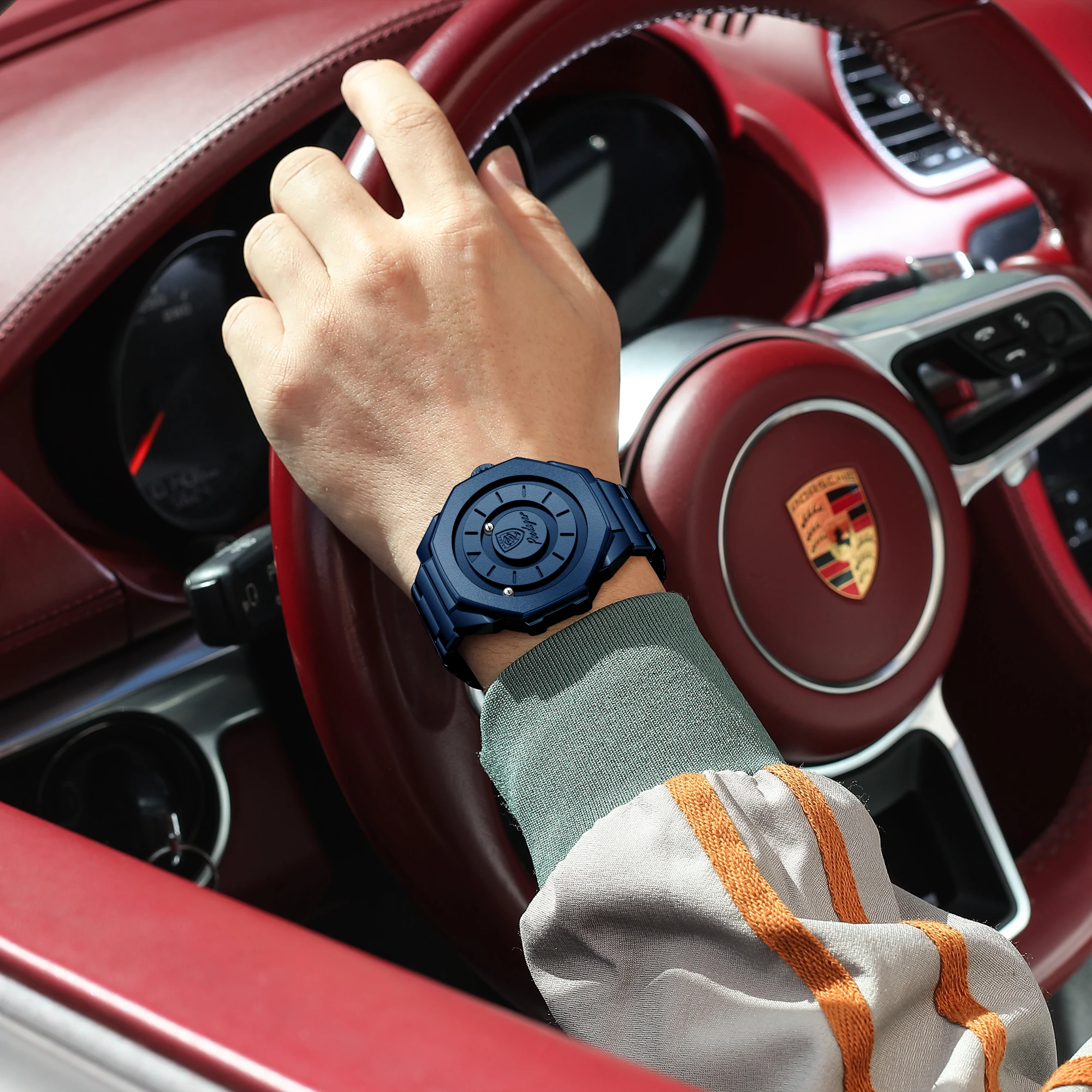 Reloj de Pulsera POEDAGAR para Hombre, Diseño Creativo, a la Moda, Resistente al Agua, de Acero Inoxidable, Reloj de Cuarzo, Nuevo Reloj de Negocios para Hombre, Reloj Hombre