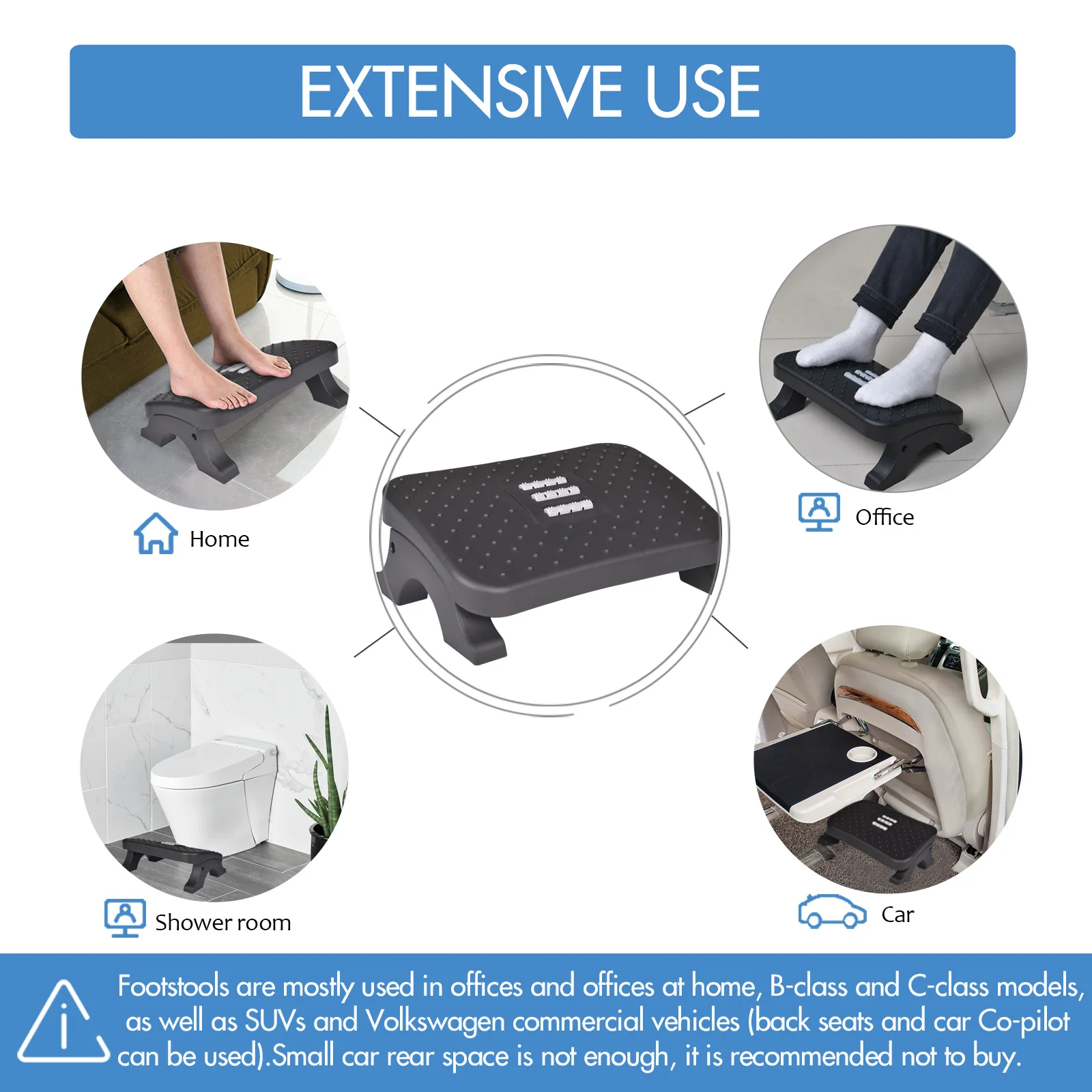 Reposapiés ergonómico debajo del escritorio, rodillos de masaje, reposapiés, alivio del dolor, taburete antideslizante para pies, corrección de postura como nuevo regalo de Navidad