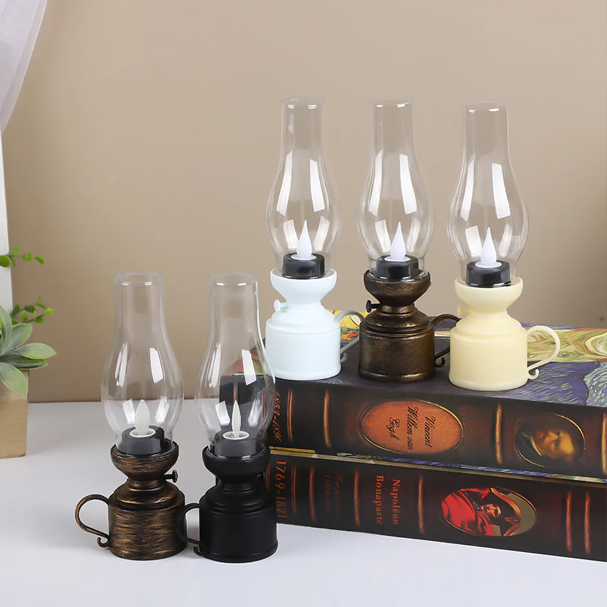 Linterna Vintage de diseño Retro, lámpara LED de aceite colgante con pilas, decorativa para el hogar, vacaciones, regalos de Navidad, decoración del hogar