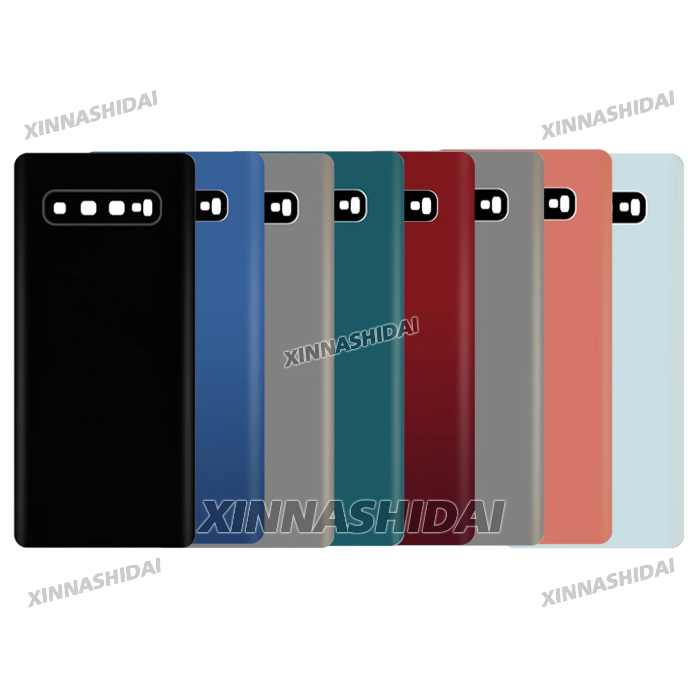 Nuevo probado para Samsung Galaxy S10 cubierta trasera de batería Panel de vidrio puerta trasera funda carcasa de batería reemplazo adhesivo