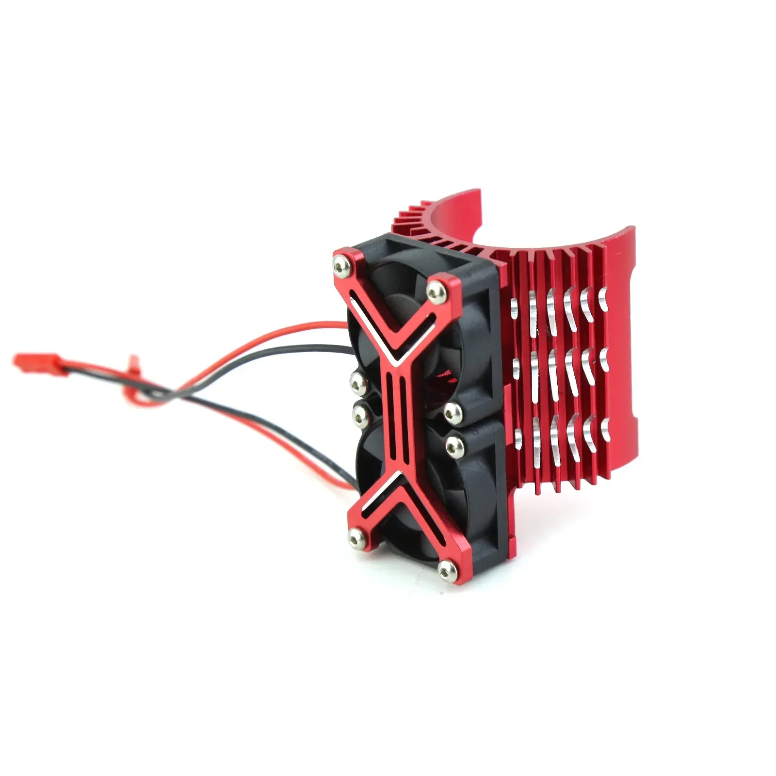 Disipador de calor del motor Doble ventilador de refrigeración de 20000 rpm 40-42 mm Compatible con motores 1/7 1/8 Arrma Traxxas RC Car Fit 4068 4074 4082 4268 4274