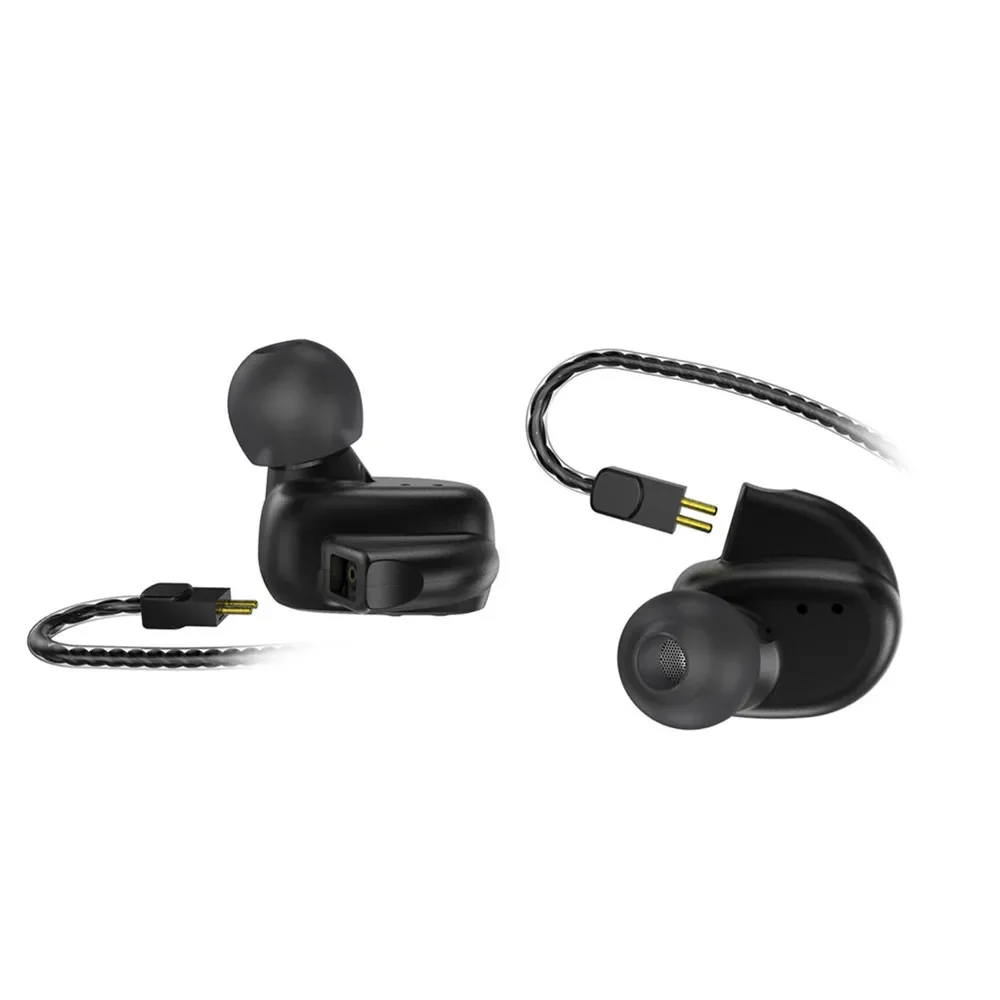 BQEYZ-auriculares HIFI KC2 IEMs, audífonos con Cable para juegos, monitores de DJ de graves 2DD + 2BA, música audiófilo desmontable, Cable de micrófono de enchufe de 3,5mm