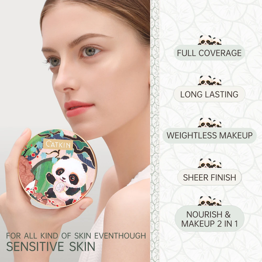 Base de Maquillaje CATKIN Panda Land con Cobertura Total, Transpirable, Hidratante, Nutritiva, Sin Poros, para Piel Sensible
