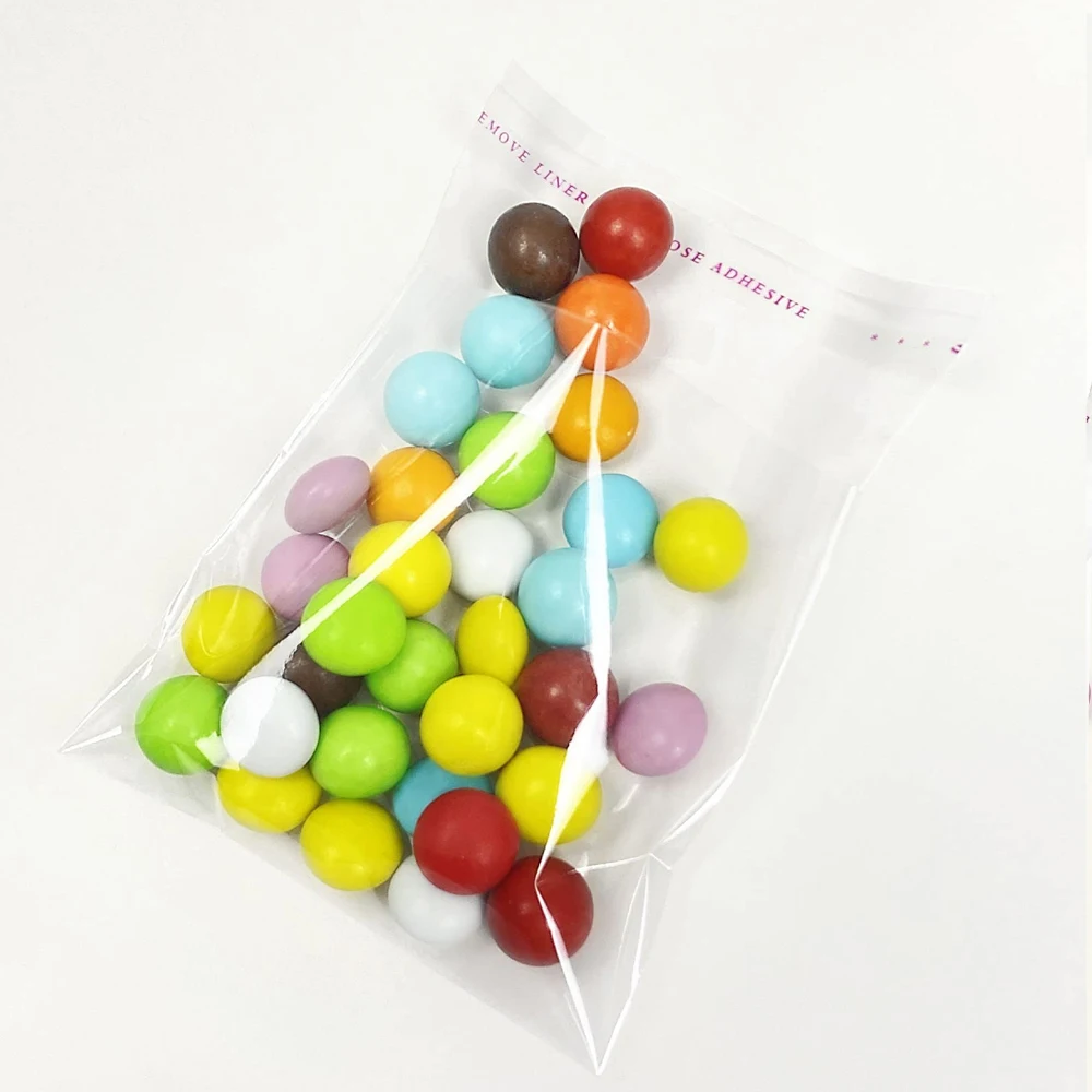 Bolsa de plástico transparente autoadhesiva OPP, bolsa de celofán para sellar embalajes, para joyería, galletas, dulces, regalos, embalaje de galletas, 1000-100 Uds.