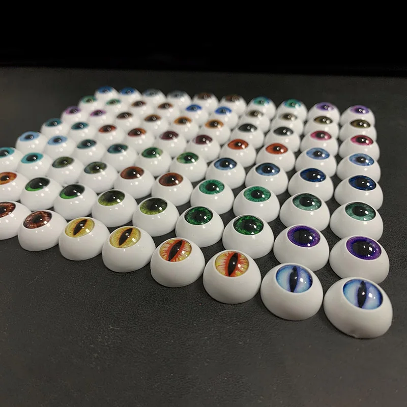 Ojos de acrílico para muñecas, accesorios de maquillaje para niñas, Juguetes Diy, 10/ 12/ 14/ 16/ 18mm, 1/6 1/4 1/3
